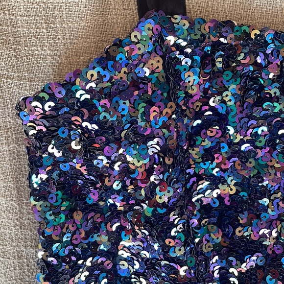 NWT Free People Black Sequin Glitter top - Picture 3 of 4